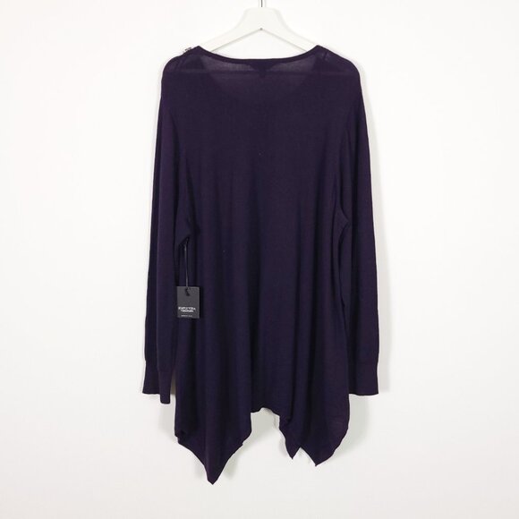 Simply Vera Vera Wang Purple Embellished Tunic Sweater - Picture 8 of 9